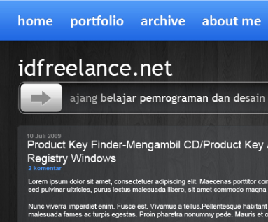 psd freelance hitam Download : PSD   Freelance Hitam Theme..